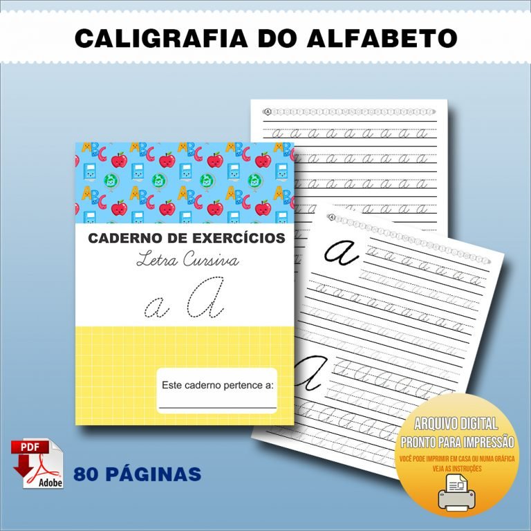 caligrafia do alfabeto letras cursivas
